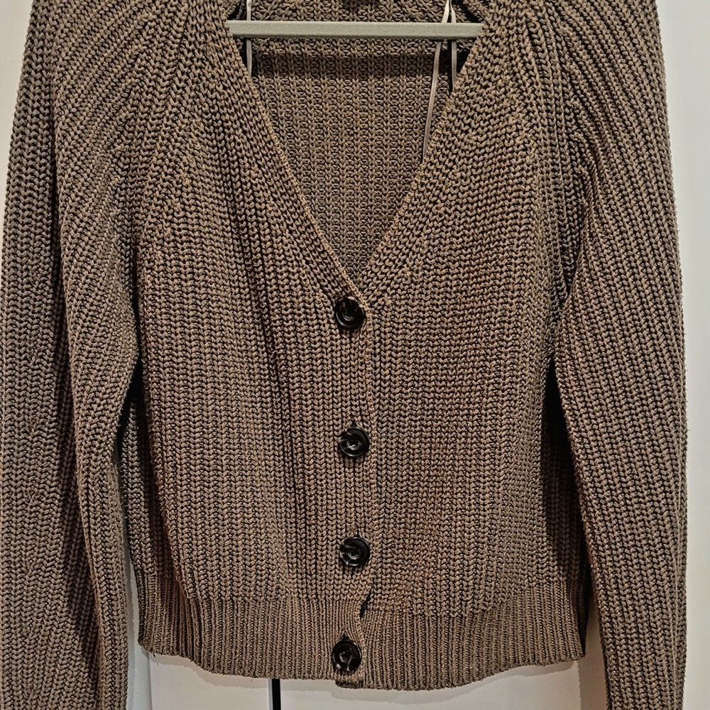 Rails Olive Green Chunky Knit Cardigan Sweater